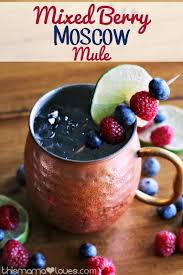 How To Make A Mixed Berry Moscow Mule Recipe Mule Recipe Moscow Mule Recipe Vodka Mixed Drinks