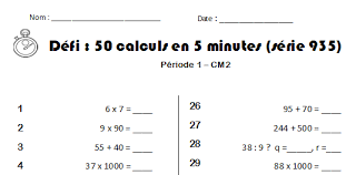Generateur De Tests De Calcul Mental Pour Le Cm2 Calcul Mental Calcul Calcul Mental Ce2