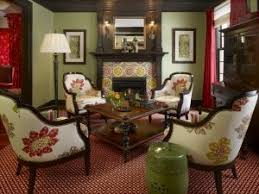 Red Green And Brown Room Dark Green Living Room Living Room Red Living Room Green