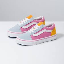 Como medir o tamanho de calçados kids pensando em facilitar a sua vida, a vans preparou um guia para te ajudar a não errar o tamanho dos tênis kids. Kids Color Block Old Skool Shop Girls Shoes At Vans