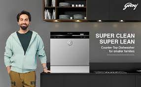 Godrej Eon Dishwasher | 8 Place Setting Counter-Top | Compact with an  In-built heater (DWT EON MGNS 8C NF SKSL, Silky Silver) | Perfect for  Indian kitchens and smaller families : Amazon.in: