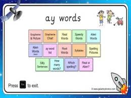 Ay Worksheets And Games Galactic Phonics