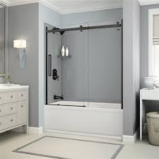 Available in popular colors like bronze, black, nickel, bronze and brass. Utile By Maax Metro Ash Grey Tub Shower Kit Left Drain Halo Matte Black 60 In X 32 In X 81 In Rona