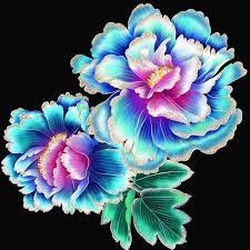 These floret painting kits hanging in the rooms give a pleasant environment. 5d Diy Diamond Painting Gold Edged Double Aqua Blue Peony Blooms Square Drill 6 Kit Sizes Available Flower Painting Diamond Painting Blue Peonies