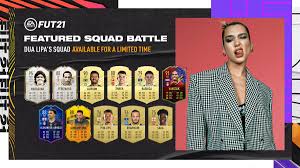 England » premier league » arsenal ». Afcstuff On Twitter Image Dua Lipa S Featured Squad Battle Team On Fifa 21 Ultimate Team Featuring Arsenal S Pierre Emerick Aubameyang Granit Xhaka Bukayo Saka Afc Https T Co 7qkjcwy0kf