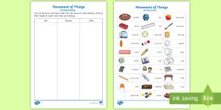 We save you time, money and worry. Movement Of Things Sorting Activity