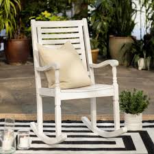 Walker Edison Furniture Company White Wash Acacia Wood Outdoor Rocking Chair Hdwrcww The Home Depot Patio Rocking Chairs Wood Rocking Chair Outdoor Rocking Chairs