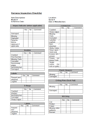 Safety Harness Inspection Checklist Inspection Checklist Checklist Checklist Template