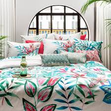Housse De Couette Percale De Coton Vegetal Aloe Parure De Lit Housse De Couette Percale De Coton