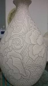 Cicek Desenli Vazo Pottery Designs Pottery Painting Designs Pottery Art