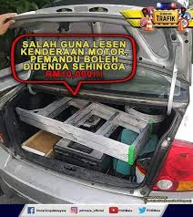 We did not find results for: Salah Guna Lesen Kenderaan Motor Mungkin Ramai Yang Tidak Tahu Membawa Barangan Perdagangan Menggunakan Kenderaan Milik Persendirian Dan Tidak Didaftarkan Atas Nama Syarikat Merupakan Satu Kesalahan Tindakan Tersebut Telah Melanggar Undang Undang Di