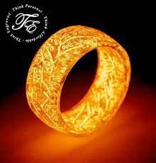 Men S Wedding Band Glowing Red Fire Ring Etsy Promise Rings For Guys Cool Rings For Men Mens Wedding Bands
