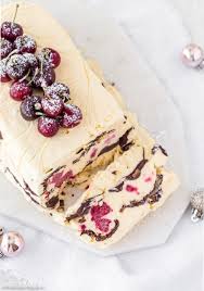 No festive meal is complete without one of our christmas desserts! Raspberry Chocolate Semifreddo Dessert Cake Ice Cream Christmas Dessert Holidays Fruit Wholesome Patisserie
