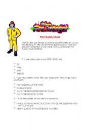 Copyright 24/2/2009 huzefa ansari publication or redistribution of any part of this document is forbidden without authorization of the copyright owner. Fire Safety Quiz Drawings Part 1 Esl Worksheet By Babz