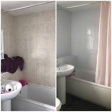 I mix the paints on a spare tile and apply with a small spatula, then use a business card to smooth over and remove any excess. Wilko One Coat Pale Grey Tile Gloss Paint 750ml Wilko