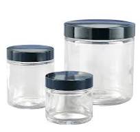 Glass Jar With Lid 16 Oz 12 Oz Straight Sided Plastic Jar ...