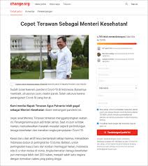 Keputusan ini tertuang dalam kepmenkes hk.01.07/menkes/413/2020. Terawan Kerap Menghilang Ribuan Orang Tandatangani Petisi Online Minta Menkes Diganti