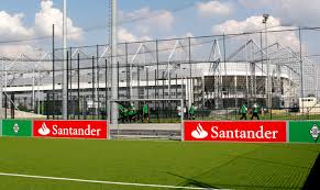 We are a german team. Neue Soccer Arena F 252 R Junge Fohlen 5 A Side Fussball Auf Neuem Minispielfeld Vor Dem Stadion Von Borussia Monchengladbach