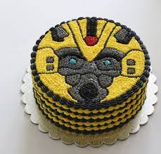 So the cake is made in the colours of optimus prime, which is blue and red. Transformer Cake Transformers Birthday Cake Bee Birthday Cake Transformers Cake