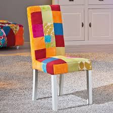 Benton Dining Chair In Multicolour Patchwork With Wooden Legs Colored Dining Chairs Dining Chairs Uk Bedroom Chair