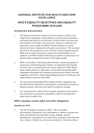 Https Www Nice Org Uk Media Default About Who We Are Policies And Procedures Nice Equality Scheme Equality Objectives And Equality Programme 16 Pdf