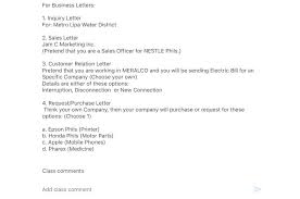 I authorize him/her to live at address, a premise whose utility bill it is hereby confirmed that utility bills will continue to come in my name. Solved For Business Letters 1 Inquiry Letter For Metro Chegg Com