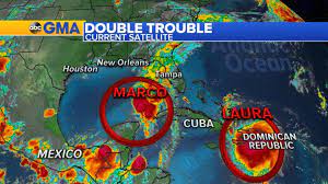 Hurricane Marco Tropical Storm Laura Heading Toward Gulf Coast Abc News