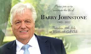 Barry Johnstone Memorial Service Available On Demand