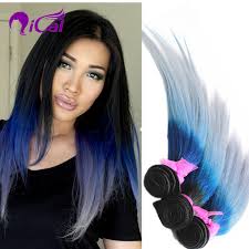 Grey hair is a sign of wisdom and maturity. Ombre 3 Tone 1b Blue Silver Grey Gray Hair Weave Malaysia Virgin Human Hair 3 Bundles Slik Straight Remy Ombre Blue Hair Weaving Hair Color And Highlights Pictures Hair Straightener And Curler Sethair Clips