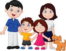Happy family cartoon wall mural easy installation 365 days to return browse other patterns from this collection! Happy Family Cartoon Stock Vektor Colourbox