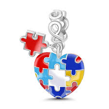 Awareness ribbon charms for jewelry making, wholesale price, huge selection online. 56 Enamel Autism Awareness 1 Puzzle Pieces Metal Charm Key Ring Automotive Key Chains
