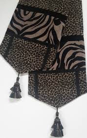 Leopard And Zebra Print Chenille Table Runner Size 14 In X 72 In By Cvdesigns On Etsy Table Runner Size Chenille Fabric Zebra Print