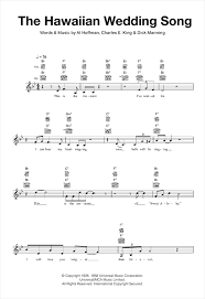 Elvis Presley The Hawaiian Wedding Song Sheet Music Pdf Notes Chords Traditional Score Ukulele Download Printable Sku 120082