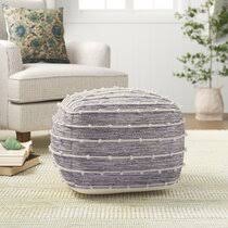 Howard elliott tall pouf ottoman sterling willow new removable cover. Tall Pouf Wayfair