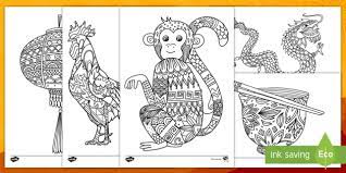 Colorpictures.info this dragon boat festival from ancient china time coloring page is taken from : Chinese New Year Mindfulness Colouring Pages English Mandarin Chinese