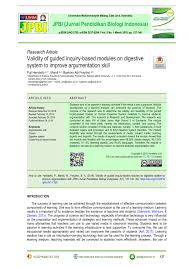 Click to see our best video content. Pdf Validity Of Guided Inquiry Based Modules On Digestive System To Improve Argumentation Skill