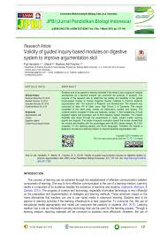 Describe how you changed your system below. Pdf Validity Of Guided Inquiry Based Modules On Digestive System To Improve Argumentation Skill