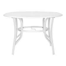 Allen Roth Truxton Round Outdoor Dining Table 46 In W X 46 In L With Umbrella Hole Lowes Com In 2020 Round Outdoor Dining Table Outdoor Dining Table Outdoor Dining