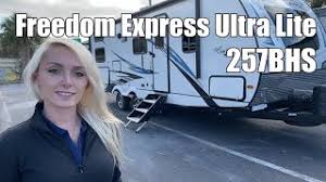 All the tanks are located under the floor to lower the center of gravity for increased storage capacity and improved handling down the road. New 2021 Coachmen Rv Freedom Express Ultra Lite 257bhs Travel Trailer At Tom S Camperland Avondale Az Avns1134319