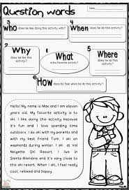 The first student to put up their hand can answer the question. Wh Question Worksheets Reading Comprehension Worksheets First Grade Reading Reading Comprehension