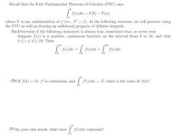 Learn about fundamental theorem calculus topic of maths in details explained by subject experts on vedantu.com. Recall That The First Fundamental Theorem Of Calculus Chegg Com