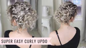 It's the kind of hairstyle you could wear any time at almost any occasion. Super Easy Curly Updo Youtube