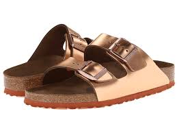 Birkenstock Soft Footbed Vs Regular Reddit Birkenstock Arizona Soft Footbed Copper Metallic Leather Women S Sandals 130 00 Leather Sandals Women Birkenstock Rose Gold Sandals