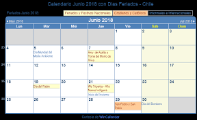 Este fin de semana tendrá dos feriados debido a que el domingo se conmemora el paso a la inmortalidad del general manuel belgrano y por el traslado del feriado para conmemorar a martín miguel de güemes, cuyo fallecimiento se recuerda el 17 de junio. Calendario Junio 2018 Para Imprimir Chile