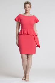 Hot Pink Ruffle Dress Great For A Cocktail Party Or A Spring Event Spring Summer Cocktaildress Bridalshower With Images Plus Size Dresses Dresses Pink Ruffle Dress