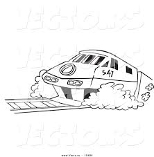 This collection includes mandalas, florals, and more. Vector Of A Cartoon Diesel Tram Outlined Coloring Page By Toonaday 19404