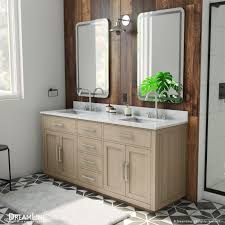 Oak Vanity With Double Undermount Sinks