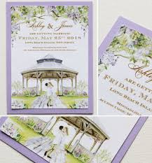 Ashley M Watercolor Seaside Venue Wedding Invite Hand Painted Invitations Watercolour Wedding Stationery Wedding Stationery