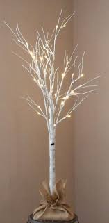 4 Birch Tree With 48 Glowing Led Lights Artificial Trees For Home Decor Fake Tree House Decor Birch Tree Decor Fiber Optic Christmas Tree