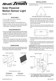 Wiring diagram for front door bell inspirationa wiring diagram. Heath Zenith Motion Sensor Light 7101 Installation Manual Pdf Download Manualslib